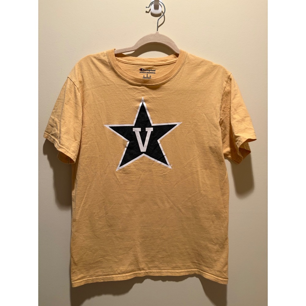 Champion Vanderbilt University Commodores Star Logo T-Shirt Yellow Small
